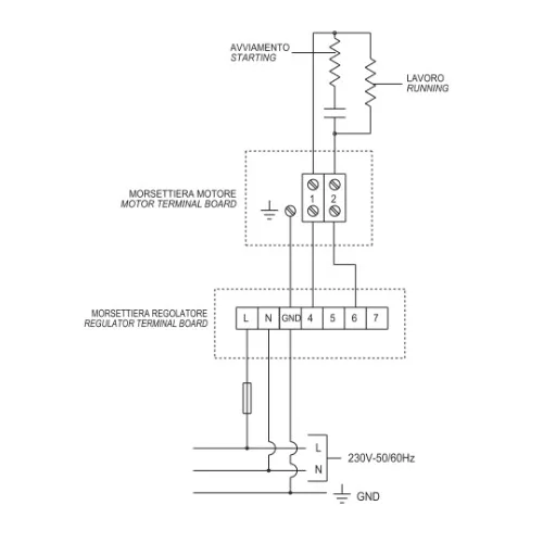 RVS speed controller 0.5 A, 230 V, 5-step transformer type