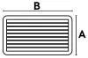 Plastic grille with mesh 225×630 mm ECO-AIR white