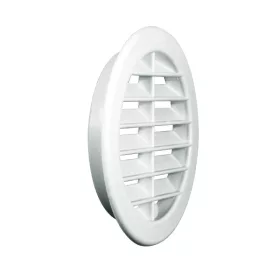 Plastic recessed round grille d=100 mm with mesh (pipe 95)