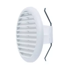  Plastic round grille d=180 mm with mesh, spring mounted (pipe 125/160)
