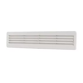 Plastic double grille 453×90 mm white (inner size 430×70)