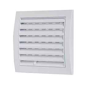 Adjustable / lockable plastic grille d=120 white ABS