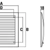 Adjustable / lockable plastic grille d=120 white ABS