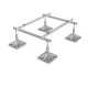  Hőszivattyú tartó CUBE S41  MODUL 2000X1200 mm - 6 láb, rezgéscsillapítókkal, 300x300 mm