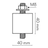 Rezgéscsillapító készlet 40x40 mm,  M8  (100kg)