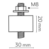 Rezgéscsillapító készlet 30x20 mm,  M8   (50kg)
