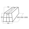Klímatartó lapos tetőre 90x80 450 mm 1 pár