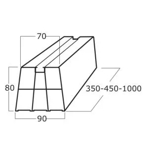 Klímatartó lapos tetőre 90x80 350 mm (380 kg) 1 pár