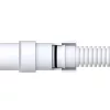 Merev-flexibilis csőcsatlakozó idom pvc 20/20mm, fehér színű