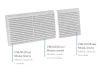 Plastic grille 225×225 mm center element (standard)