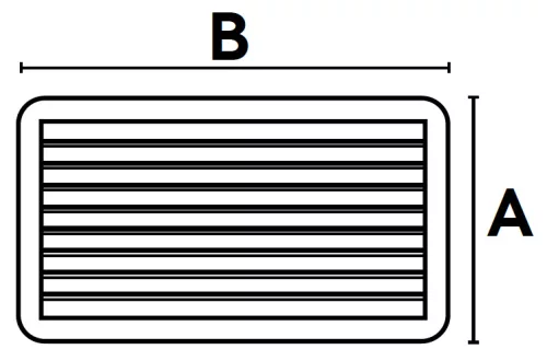 Plastic grille 225×225 mm center element (standard)