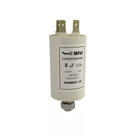   kondenzátor  3 µF sarus (6,4x0,8mm) üzemi 450V AC, M8 csavarral, anyával