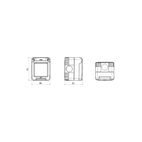 Falonkívüli 2 (1X2) modulos Csapfedeles Szerelvénydoboz IP55 GW27042