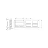 Kombinált Szerelődoboz 8 DIN modul + 4x4 System modul IP40 GW27073