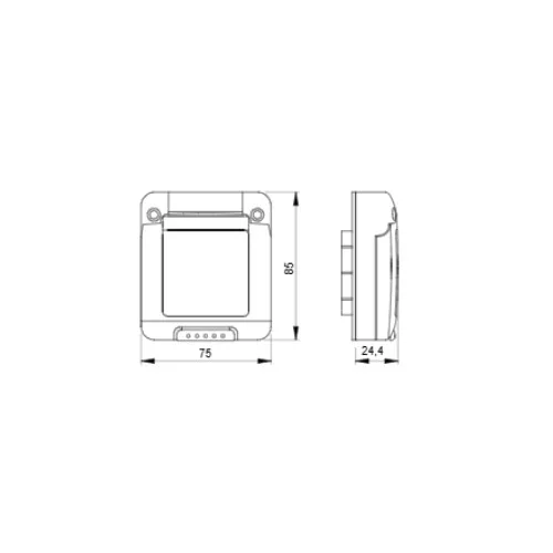 Vízmentes Nyitható 2 (1X2) modulos Fedél IP55 GW27401