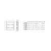 Falba Süllyesztett Kiselosztó 18 (1X18) modul GW40608