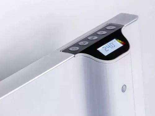 Beltéri fűtőpanel LCD kijelzővel "Klíma", 230V,1000W, IP24, 3 üzemmód + heti programozás