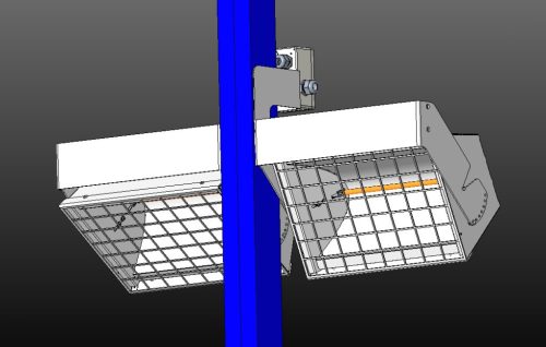 HATHOR DEEP Infra hősugárzóhoz oszlop konzol