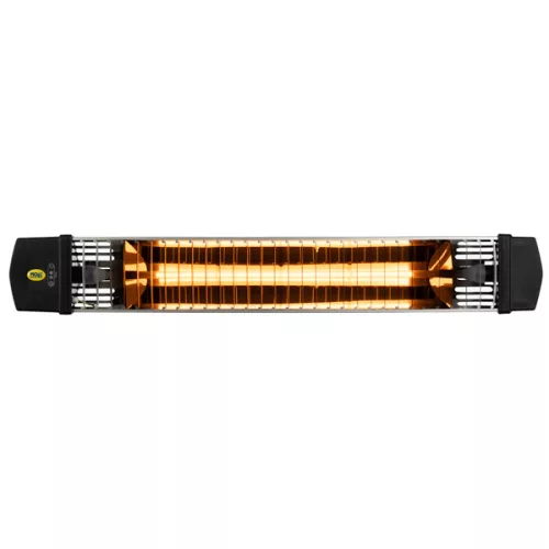 IRIS Infra Hősugárzó 1200W IP55 fekete, távirányítóval, kapcsolóval és vezetékkel, falitartóval