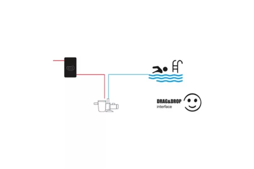 HydroPool WiFi 1,1W (1,5HP) 8A, with air cooling,  Be/Ki vez. 1x230V, IP65