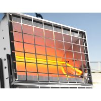 Infrared heat radiating protective grid